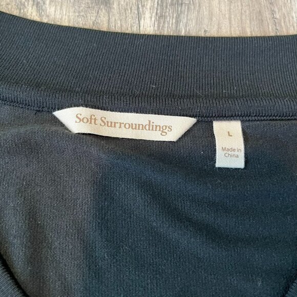 Soft Surroundings Madeline Tunic Top, Black, Size Large - Picture 8 of 12